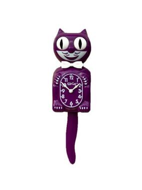 RETIRED Boysenberry KIT-CAT CLOCK KAT KLOCK